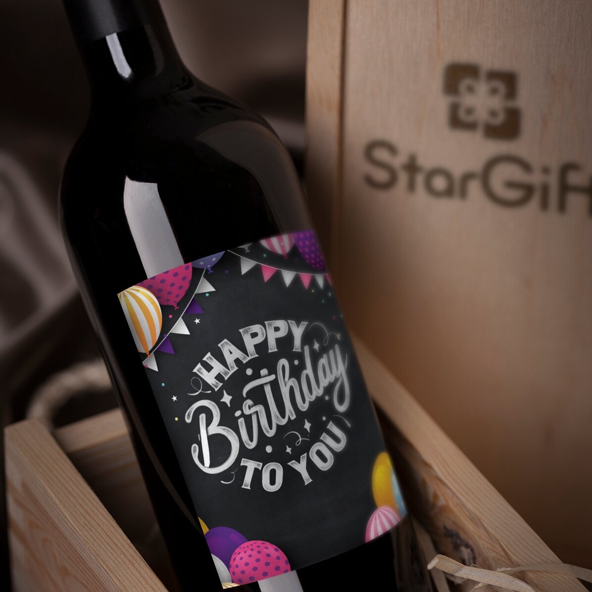 Vino personalizado - «Happy Birthday To You»