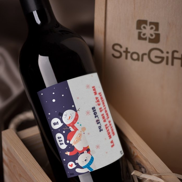 Vino personalizado - Papá Noel