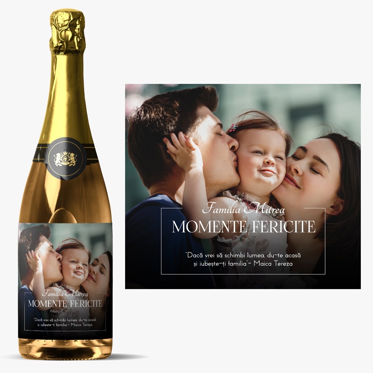 Vino espumoso personalizado con mensaje y foto - Novedades