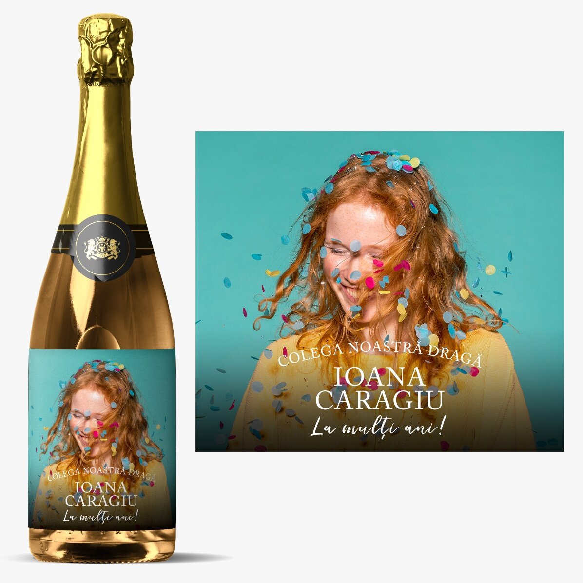 Vino espumoso personalizado con foto y texto - Momentos especiales