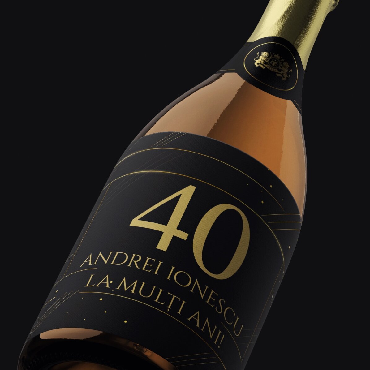 Vino espumoso personalizado con texto - Un regalo para ti